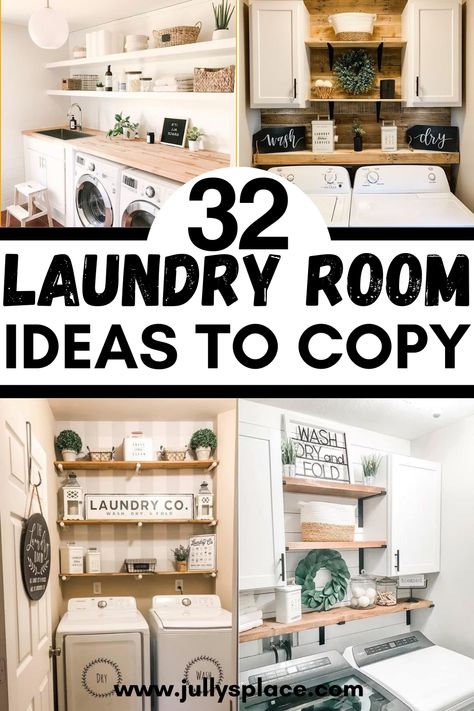 Laundry Room Ideas Laundry Room Closet Ideas, Laundry Room Decor Ideas, Country Laundry Rooms, Laundry Room Decorating, Laundry Room Countertop, Small Laundry Room Makeover, Laundry Room Ideas Small Space, Laundry Room Wallpaper, Small Laundry Room Organization