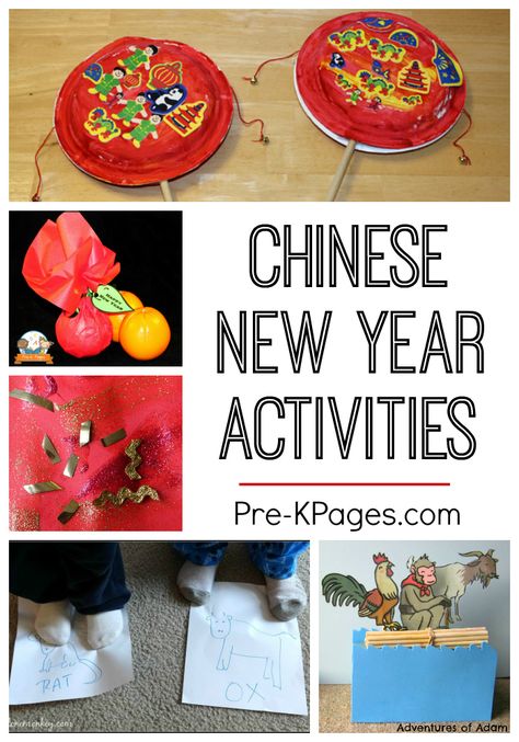 10 Ideas for Chinese New Year - Pre-K Pages Chinese New Year Preschool, New Year Activities For Kids, Montessori Lesson Plans, New Year Activities, Zodiac Chinese, Chinese New Year Crafts For Kids, Chinese New Year Activities, Pre K Pages, New Year Diy