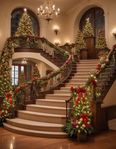 Mansion Christmas Decor, Christmas Decorations Exterior, Victorian House Christmas, Christmas Mansion, Mansion Christmas, Christmas Inn, House Christmas Decorations, Victorian Mansion, Old Mansion