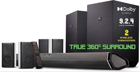 Wireless Surround Sound, Best Home Theater System, Surround Speakers, Best Home Theater, Surround Sound Speakers, Rear Speakers, Surround Sound Systems, Dolby Digital, Home Theater System