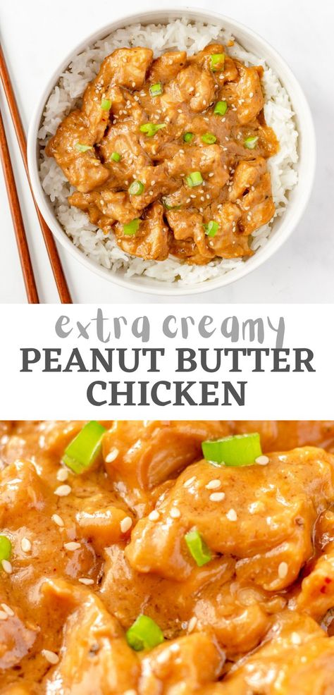 Peanut Butter Chicken Recipe Peanut Butter Chicken Recipe Chinese, Ginger Peanut Chicken With Coconut Rice, Chicken And Peanut Sauce, Chicken With Thai Peanut Sauce, Peanut Chicken Stew, Asian Peanut Chicken, Peanut Curry Recipes, Instant Pot Peanut Butter Chicken, Peanut Chicken Curry Recipe