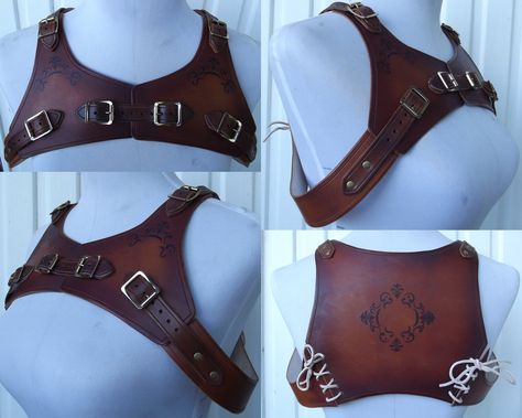 Steampunk leather harness Mode Steampunk, Steampunk Leather, Steampunk Cosplay, Idee Cosplay, Leather Armor, Steampunk Accessories, Leather Harness, Leather Projects, Steampunk Fashion