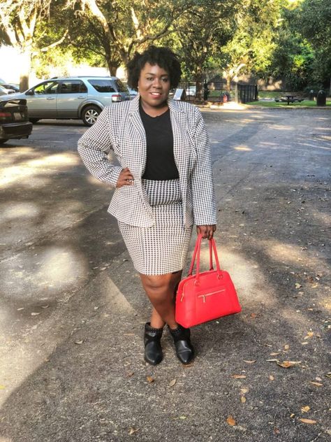 What I Wore: Plus Size Houndstooth Suits and Outfits for Fall Outfits For Fall, What I Wore, Plus Size Fashion, Plus Size, Plus Fashion, How To Wear