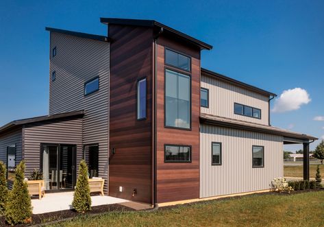 Metal siding house