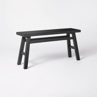 Threshold designed with Studio McGee New Arrivals : Target Black Farmhouse Bench, Narrow Wood Bench, Black Entry Bench, Black Bench Bedroom, Narrow Bench Entryway, Black Bench Entryway, Small Wood Bench, Black Entryway Bench, Small Entry Bench