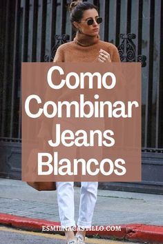 Jeans Blancos Outfit Invierno, Jeans Blancos Outfit Mujer, Outfits Con Jean Blanco, Outfits Con Jeans Blancos, Pantalon Blanco Outfit, Outfits Con Jeans, Looks Jeans, Look Casual Chic, Moda Jeans