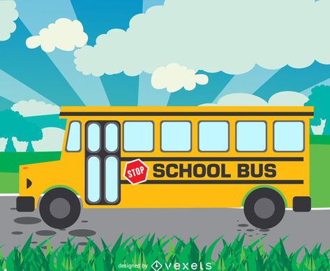 Flat school bus illustration design #AD , #AD, #AD, #school, #design, #illustration, #Flat School Bus Illustration, School Bus Pictures, School Bus Clipart, School Bus Drawing, Cartoon School Bus, Bus Illustration, Bus Drawing, Energy Bus, Bus Stop Design