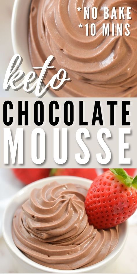 Low Calorie Chocolate, Keto Chocolate Mousse, Chocolate Mousse Recipe, Slow Cooker Desserts, Low Carb Breakfast Recipes, Low Carb Chocolate, Keto Chocolate, Low Carb Diet Recipes, Mousse Recipes