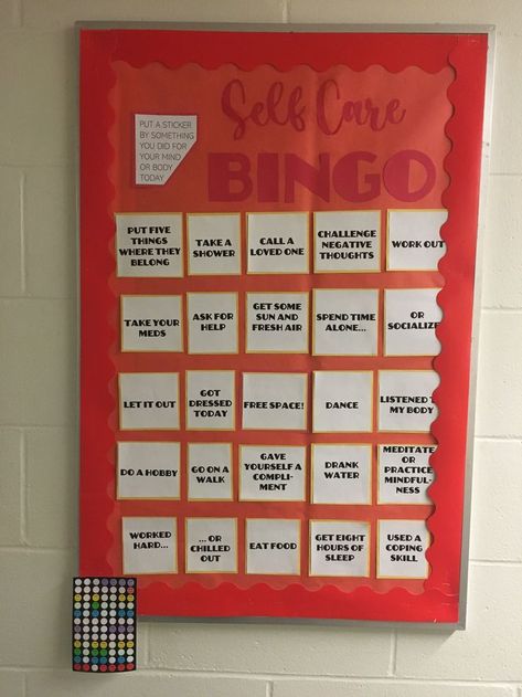 Interactive Dorm Bulletin Boards, Educational Programs Ra College Students, Ra Bulletin Board Ideas Interactive, College Dorm Events Ideas, Positive Board Ideas, Mental Wellness Bulletin Board, Self Care Bulletin Board College, Well Being Bulletin Board, Resident Hall Bulletin Boards