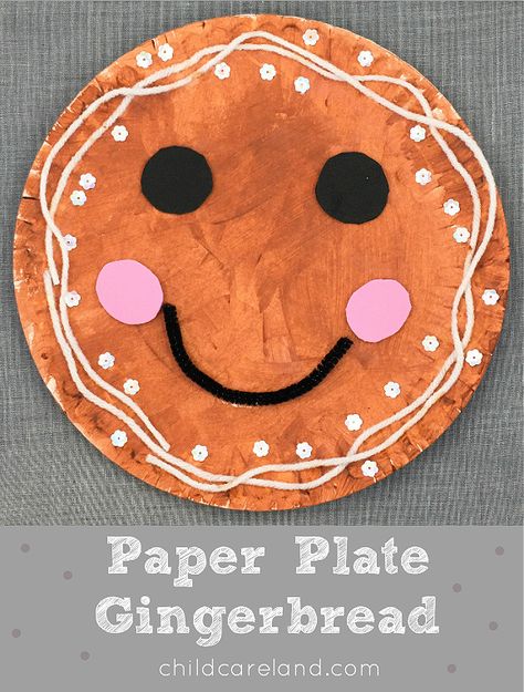 Paper Plate Gingerbread Craft For Preschool and Kindergten Gingerbread Craft, Gingerbread Man Crafts, Gingerbread Unit, Craft For Preschool, Gingerbread Man Activities, Gingerbread Activities, Are Ideas, December Crafts, Gingerbread Crafts