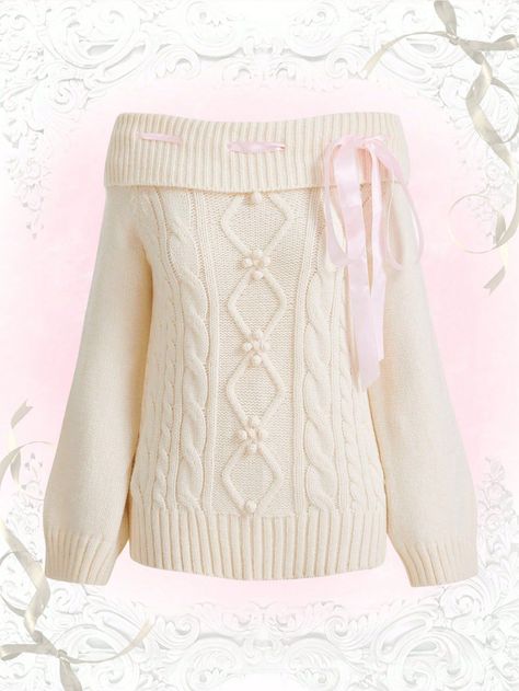 Cable Knit Sweater Womens, Style Kawaii, Kawaii Fashion Outfits, Mode Inspo, Really Cute Outfits, Kawaii Clothes, Girly Outfits, Dream Clothes, Kawaii Fashion