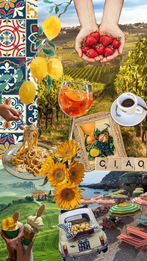 Under the Tuscan sun 🌞🍷🌻 #italyaesthetic #italiansummer #italy #italymoodboard #italian Italian Wallpaper, Italy Vibes, Italian Party, Italian Theme, Sun Aesthetic, Dinner Party Summer, Tourism Poster, Under The Tuscan Sun, Best Makeup Brushes