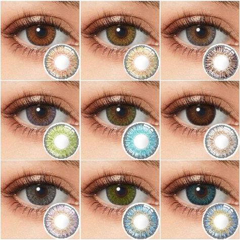 $9.9 Buy 1 get 1 Big Sunglasses Women, Colored Eye Contacts, Prescription Colored Contacts, Beautiful Eyes Color, Eye Contacts, Eye Contact Lenses, Lenses Eye, Contact Lens, Contact Lenses Colored