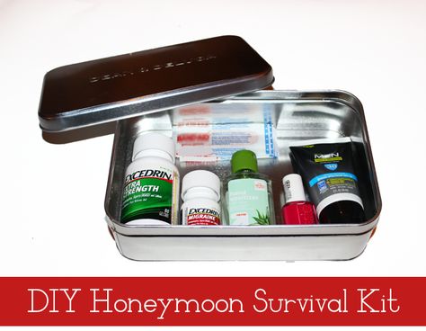 Honeymoon Survival Kit, Honeymoon Kit, Emergency Kit, Band Aid, Survival Kit, Survival Gear, Bridal Shower Gifts, Shower Gifts, How To Make Your