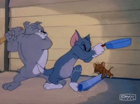 Tom And Jerry Gif, Tom Ve Jerry, Tom And Jerry Memes, Tom And Jerry Pictures, Disney Toms, Santa's Little Helper, Cool Music Videos, Tom And Jerry, Happy Cat