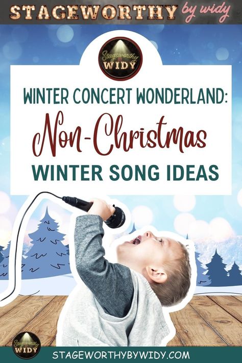 Are you searching for the perfect winter concert song playlist to make your elementary school concert unforgettable? Our recommendations of inclusive and captivating winter concert song ideas are perfect for kindergarten and elementary performances and will create a festive yet non-denominational atmosphere. Discover a selection of non-Christmas winter songs that are sure to engage and entertain both the performers and the audience. Get ready to take your winter concert to the next level. Winter Performance Preschool, Winter Songs For Kindergarten, Preschool Winter Concert Ideas, Winter Concert Songs For Kindergarten, Winter School Festival Ideas, Kindergarten Winter Concert Songs, Winter Program Ideas, Winter Singing Time Ideas, Holiday Concert Ideas Elementary