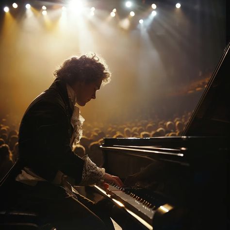 A pianist is playing a grand piano on a stage. He is wearing a black tailcoat and white tie ->> more details in ai-img-gen.com Sitting In The Dark, The Pianist, Power Of Music, Grand Piano, White Tie, On Stage, The Darkest, Piano, Lost