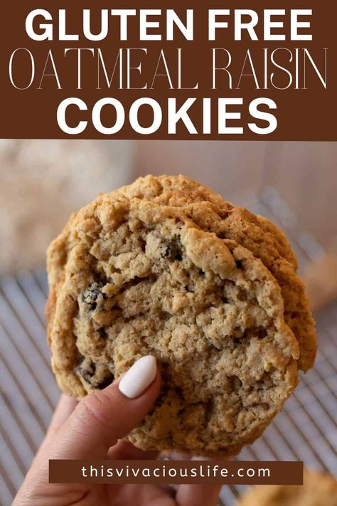 Gluten Free Oatmeal Raisin Cookies, Cookie Recipes Oatmeal Raisin, Gluten Free Cookie Recipes, Diary Free, Gluten Free Oatmeal, Oatmeal Raisin Cookies, Gluten Free Grains, Gluten Free Sweets, Raisin Cookies