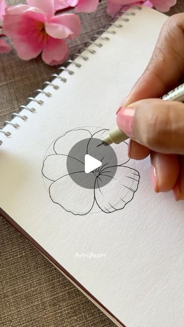 Doodle Flowers Simple, Floral Drawing Design, Doodles Mandala, Visual Meditation, Doodle Videos, Easy Mandala Drawing, Flowers Easy, Easy Doodle, Zen Tangle