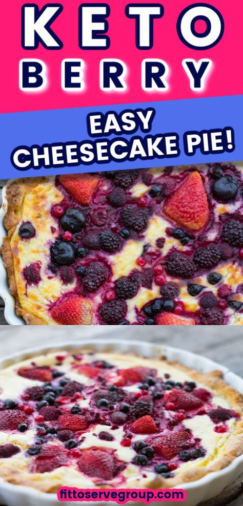 Keto Berry Cheesecake, Low Sugar Dinners, Cheesecake Base, Low Carb Low Fat Recipes, Cheesecake Pie, Healthier Desserts, Berry Cheesecake, Low Carb Cheesecake, Diet Recipes Easy