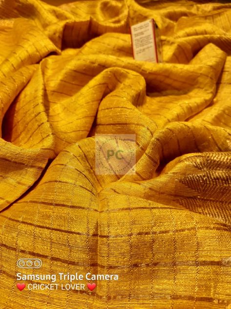 Matka Silk Saree, Checks Saree, Yellow Color, Silk Fabric, Saree Designs, Silk Sarees, Checks, Saree, Silk