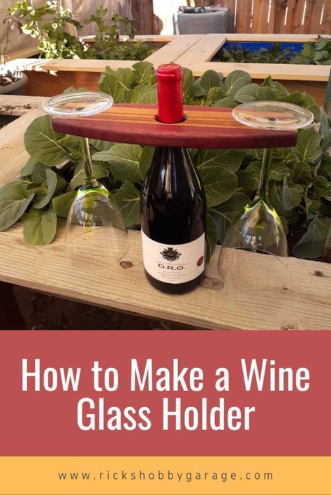 Diy Wood Wine Holder, Wine Bottle And Glass Holder Diy, Wood Wine Glass Holder, Wine Holders Ideas, Diy Wine Holder, Wine Holder Diy, Wine Holder Ideas, Diy Wine Bottle Holder, Diy Glasses Holder