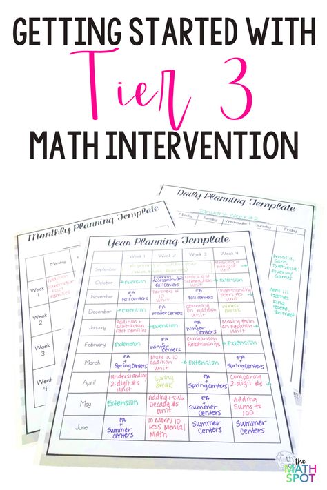 Getting Started with Tier 3 Math Intervention - The Math Spot Math Intervention Lesson Plan Template, Bridges Intervention Math, Tier 3 Reading Interventions, Mtss Interventions Middle School, Rti Interventions Elementary, Teaching Third Grade Math, Math Interventionist, Second Week Of School, Math Intervention Activities