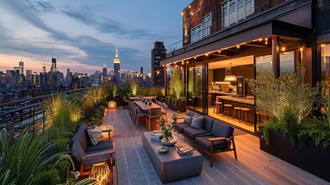 "Rooftop Evening Ambiance: An inviting #rooftopterrace during #twilightzone with comfortable seating and a stunning #urbanskyline backdrop. #vibes #skylineview #aesthetics #digitalart #creativephoto #aiphotography #stockimages ⬇️ Download and 📝 Prompt 👉 https://stockcake.com/i/rooftop-evening-ambiance_133604_15800". Skyline Backdrop, Outdoor Rooftop, Music Flower, Dim Gray, Cozy Outdoor, Skyline View, Gray Design, Image Downloads, Rooftop Terrace