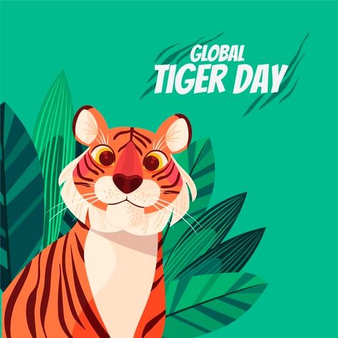 Tiger Species, Tiger Day, Tiger Vector, Tiger Drawing, 동화 삽화, Illustration Art Kids, Tiger Illustration, Animal Illustration Art, Tiger Logo