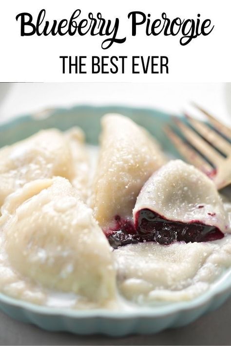 Best Pierogi Dough Recipe, Blueberry Pierogi, Perogie Dough Recipe, Polish Food Traditional, Pierogies Homemade, Fruit Dumplings, Pierogi Dough, Polish Dumplings, Canadian Recipes