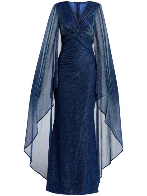 Floor Length Sleeves Dress, Edwardian Formal Dress, Fancy 1800s Dresses, Mermaid Like Dress, Elsa Dress Adult, Fancy Dresses With Long Sleeves, Navy Blue Maid Of Honor Dresses Long, Navy Blue Fantasy Dress, Blue Witch Dress