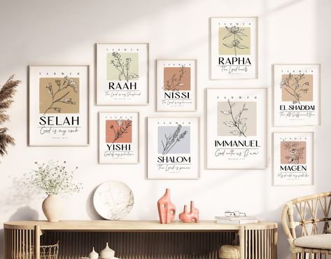 Jesus Wall Art, Christian Art Print, Bible Wall Art, Prayer Corner, Christian Artwork, Christian Posters, Names Of God, Christian Decor, Decor Home Living Room