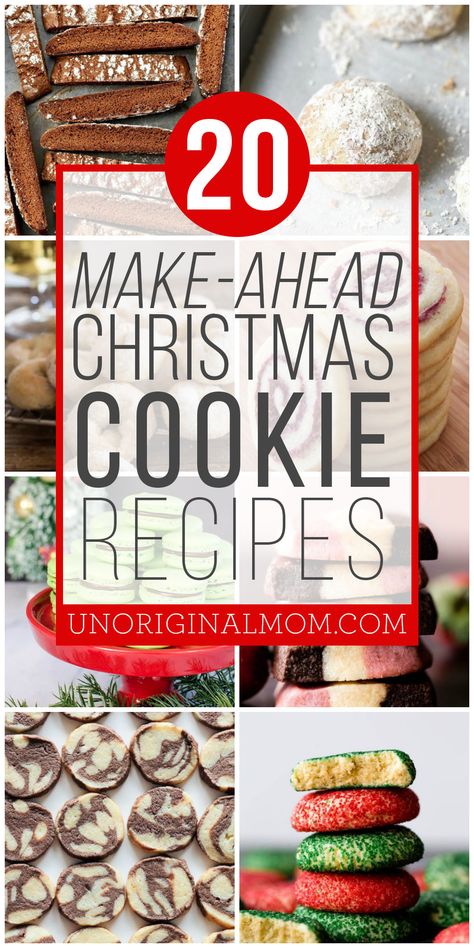 Make Ahead Christmas Cookies, Freezable Cookies, Christmas Cookies Ideas, Christmas Cookie Recipes Holiday, Christmas Cookie Recipes, Cookies Ideas, Christmas Food Gifts, Festive Cookies, Christmas Candy Recipes