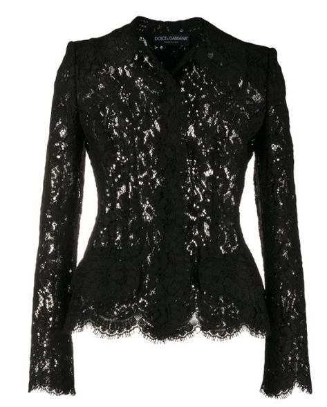 Black Lace Shirt, Silk Blazer, Oversized Collar, Mode Casual, Designer Shirts, Style Upgrade, Lace Dresses, Casual Friday, Dolce E Gabbana