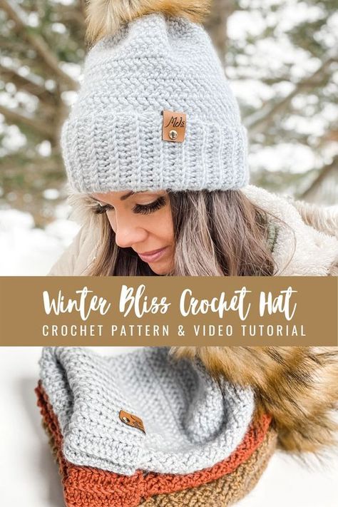 Easy Crochet Winter Hats, Crochet Hat For Adults, Crochet Sock Hat Free Pattern, Crochet Hat For Beginners Free, Cold Weather Crochet Patterns, Crochet Hat That Looks Knitted, Mandala Yarn Crochet Hat Patterns Free, Crochet Touque Pattern Free, Crochet Women’s Hat Patterns