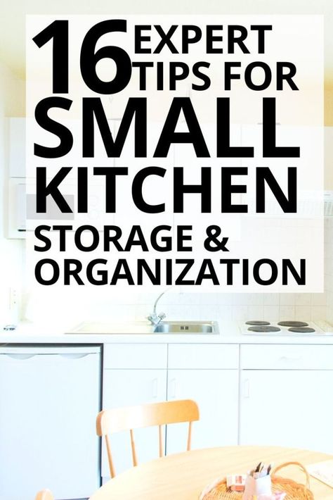 16 Expert Tips for Small Kitchen Storage and Organization Organize A Small Kitchen, Diy Kitchen Hacks, Kitchen Decor Hacks, Small Kitchen Decoration, Upcycled Kitchen, Kitchen Storage Hacks, Kitchen Organization Ideas, Small Kitchen Organization, Small Kitchen Storage