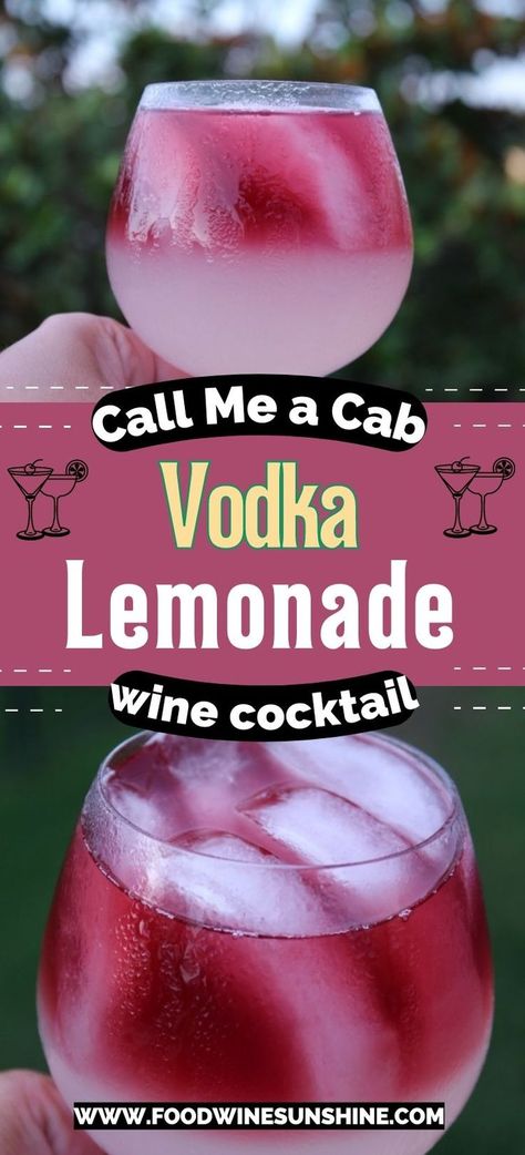 Wine Cocktail Recipes, Summer Drinks Alcohol, Cocktail Drinks Alcoholic, Vodka Lemonade, Yummy Alcoholic Drinks, Lemonade Drinks, Boozy Drinks, Mixed Drinks Recipes, Vodka Drinks