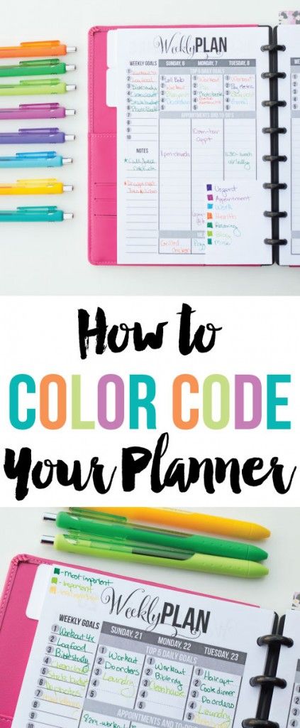 Color Coded Planner, Color Coding Planner, How To Bullet Journal, Digital Bullet Journal, Diy Organizer, To Do Planner, Planner Tips, Planner Obsessed, Planner Inspiration