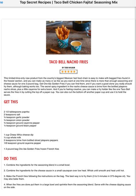 How To Make Taco Bell Nacho Fries, Tacobell Nacho Fries, Copycat Taco Bell Nacho Fries, Taco Bell Fries Recipe, Nacho Fries Taco Bell Recipe, Taco Bell Fries, Taco Bell Nacho Fries, Nacho Fries, Taco Bell Recipes