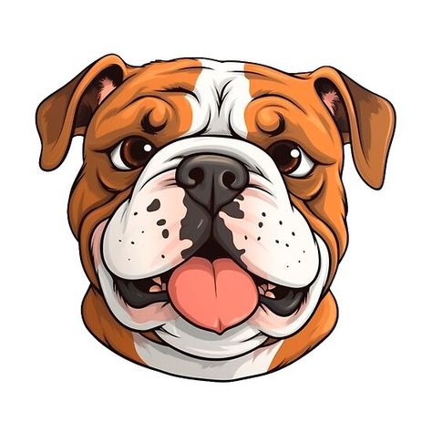 Neo Pets, Funny Rugs, Cartoon Bulldog, Bulldog Images, Bulldog Drawing, Wide Smile, Bulldog Tattoo, Yarn Painting, Bulldog Funny