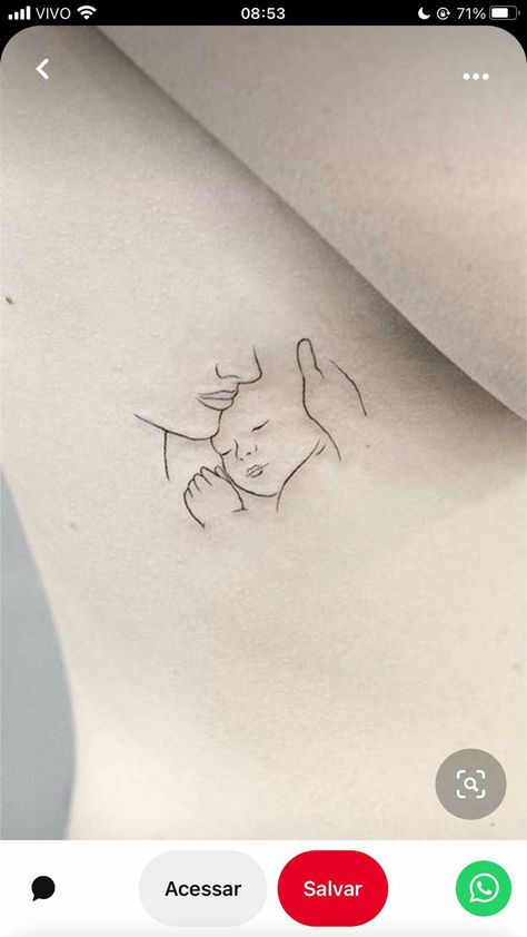 Mother Child Tattoo, Mother And Child Tattoo, Child Tattoo, Mother Tattoos For Children, Geometric Tattoo Pattern, Baby Tattoo, Silhouette Tattoos, Memorial Tattoos, Holding Baby