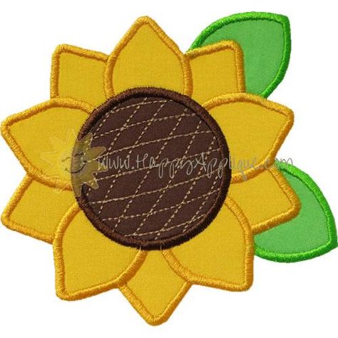 Sunflower Applique Design Sunflower Applique, Fall Farm, Computer File, Applique Stitches, Fall Sewing, Embroidery Design Sets, Towel Crafts, Patch Aplique, Machine Embroidery Applique