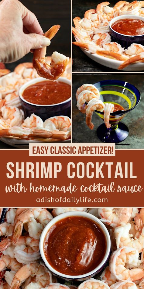 Ina Garten Shrimp Cocktail, How To Serve Shrimp Cocktail At A Party, Shrimp Cocktail Recipe Easy, Incredible Appetizers, Shrimp Sauce Recipe, Shrimp Cocktail Sauce Recipe, Sauce For Shrimp, Easy Shrimp Cocktail, Shrimp Appetizers Easy