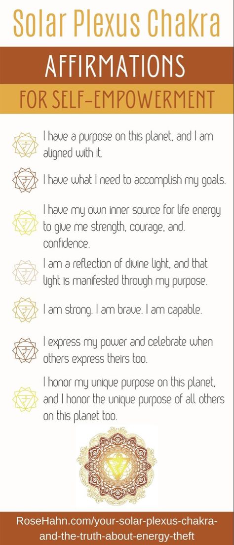 Solar Plexus Mantra, How To Reclaim Your Energy, Solar Plexus Affirmations, Solar Plexus Chakra Affirmation, Empowerment Affirmations, Solar Chakra, Solar Plexus Chakra Healing, Forms Of Energy, The Solar Plexus Chakra