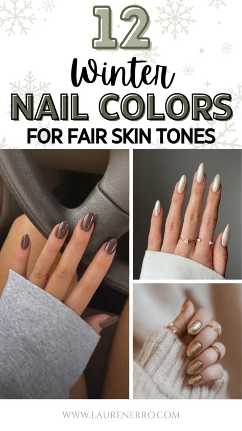 Fair Skin Manicure, Nails 2025 Trends French, Nail Inspo January 2025, Trendy Winter Nails 2025, Winter Nail Colour 2024, 2025 Winter Nail Trends, Nails 2025 Trends Winter, Winter Opi Gel Colors, Nail Color For Light Skin Tone