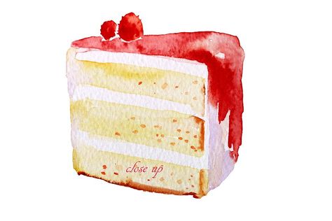 Watercolor Cake Slices #greeting#wall#cards#invitations Watercolor Cards Wedding, Cake Art Print, Cake Slices, Watercolor Cake, Cherry Cake, Raspberry Cake, Types Of Cakes, Photoshop Textures, Painted Cakes