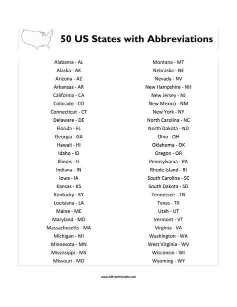 50 Us States With Abbreviations List - lst-50ussa.pdf. Easy to download and use .pdf Education template. List Of States In Alphabetical Order, 50 States Homeschool Curriculum, 50 States In Alphabetical Order, States In Alphabetical Order, State Capitals Quiz, Us States List, Iep Binder, States Capitals, United States Geography