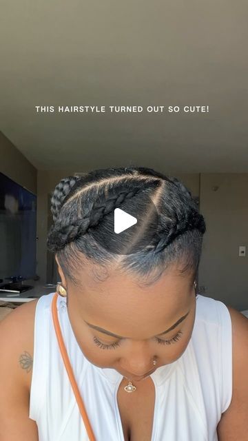 Quick Hairstyles For Natural Hair 4c, Cute No Braid Hairstyles, 2 Natural Braids, Cornrow Hairstyles No Hair Added, Quick And Easy Hairstyles Black Women Natural Hairstyle, Styles For Stretched Natural Hair, 4c Two Braids, Twist Outs Styles On Natural Hair, Fast Protective Styles For Natural Hair