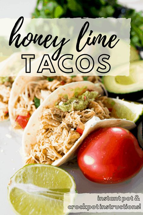 Honey Lime Chicken is a sweet and savory infused shredded chicken that works great nestled in a tortilla with rice, cheese and beans to make a delicious Honey Lime Chicken Taco. Shredded Chicken Sandwiches, Slow Cooker Salsa, Lime Chicken Tacos, Lime Chicken Recipes, Cooking With Karli, Chicken Honey, Honey Lime Chicken, Cilantro Chicken, Chicken Taco Recipes