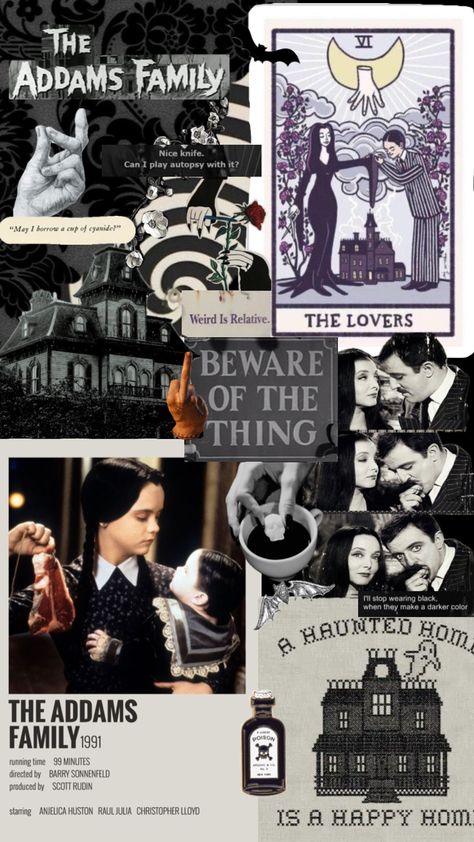 The Addams Family mood board #theaddamsfamily #addamsfamily #mood #moodboards #movie #art #wallpaper #vintage #aesthetic Movie Art Wallpaper, Art Wallpaper Vintage, Musical Theatre Posters, Addams Family Theme, Halloween Movies To Watch, Addams Family Musical, Addams Family Movie, Addams Family Costumes, Gomez And Morticia